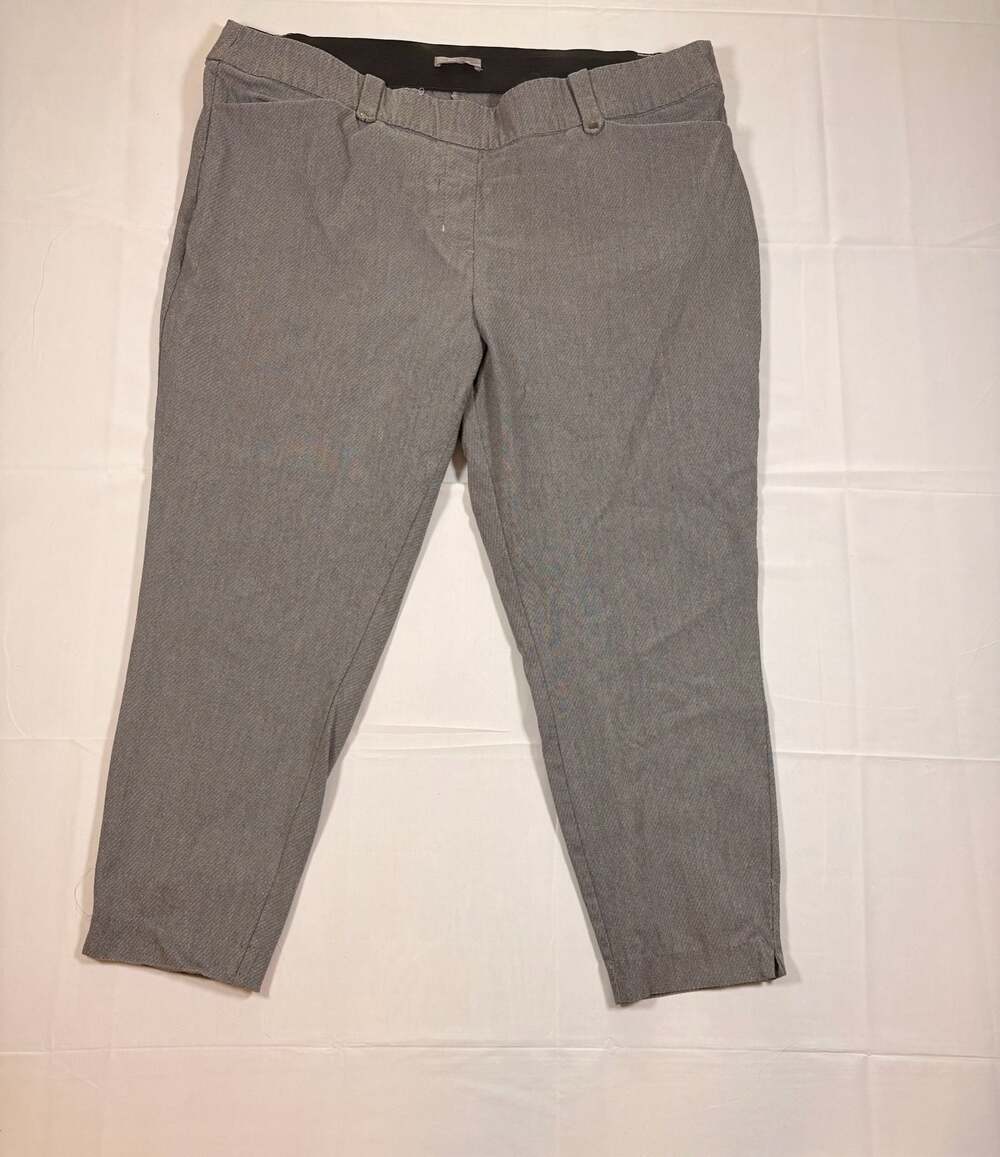 A New Day Women's Plus Size 22W Regular Grey Textured Pull-On Dress Pants